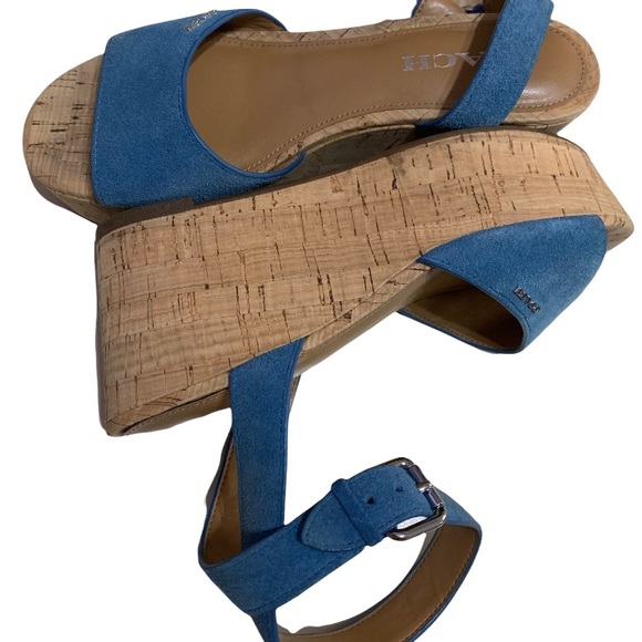 Pre loved Coach Women’s Becka Open Toe Casual Platform Suede Sandals Sz 6.5 - Picture 5 of 10